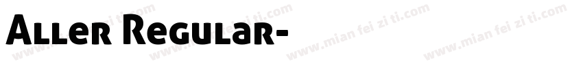 Aller Regular字体转换